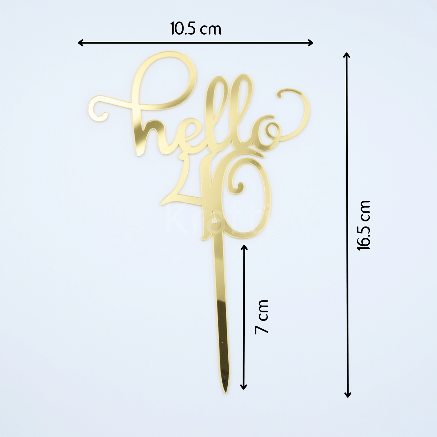 Hello 40 Cake Topper