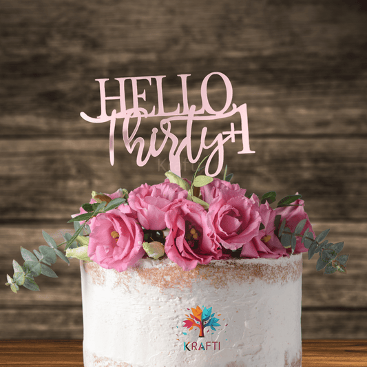 Hello Thirty +1 Cake Topper