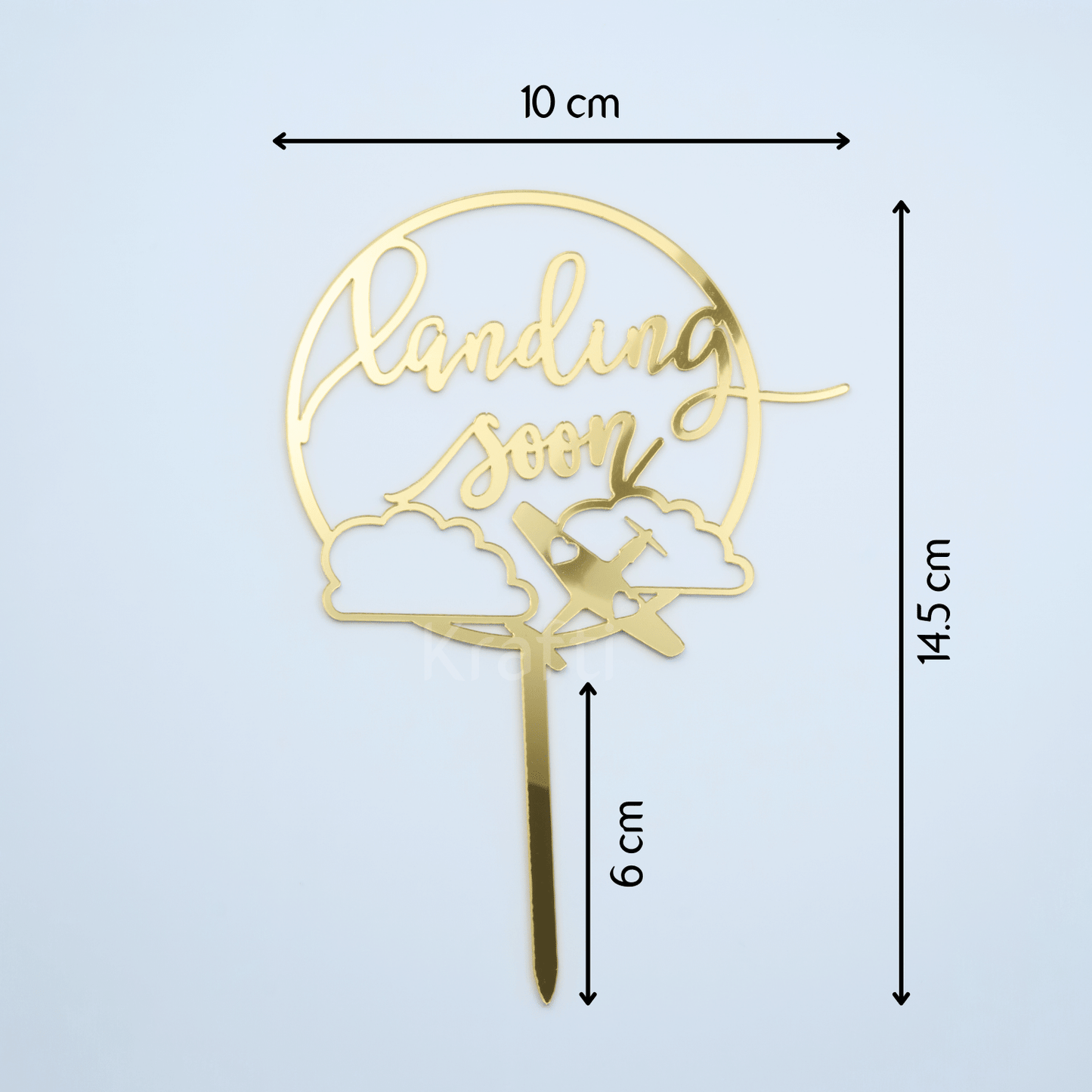 Landing Soon Airplane Cake Topper