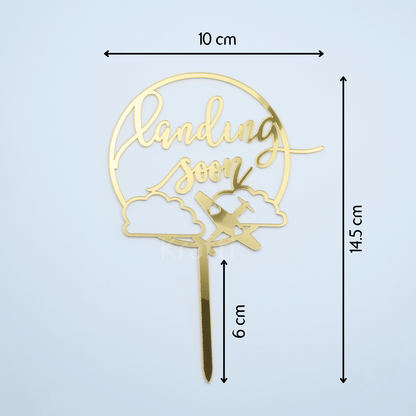 Landing Soon Airplane Cake Topper