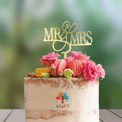 Mr & Mrs Classic Cake Topper