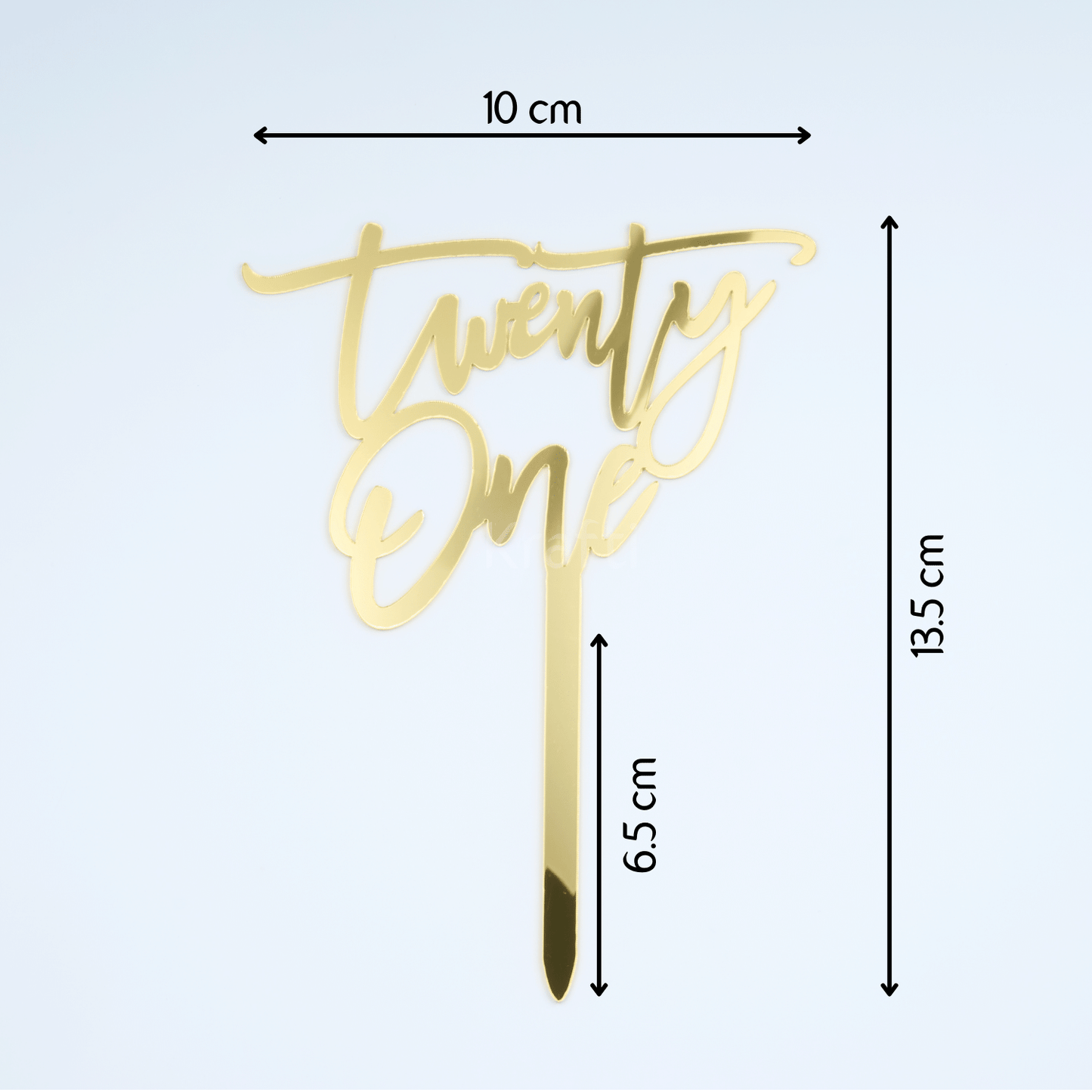 Twenty One Acrylic Cake Topper