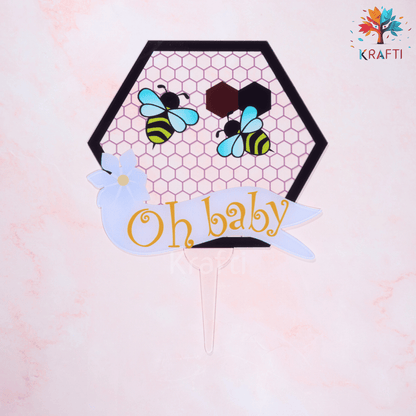 Oh Baby Bee and Honeycomb Cake Topper
