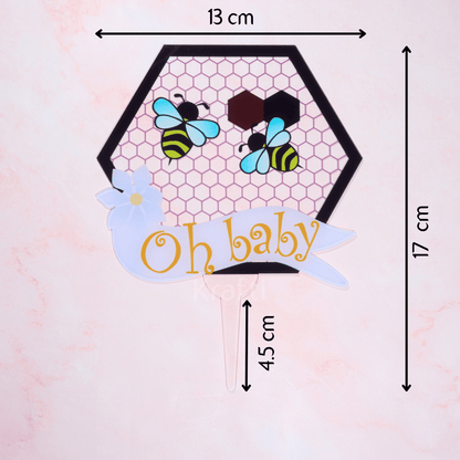 Oh Baby Bee and Honeycomb Cake Topper