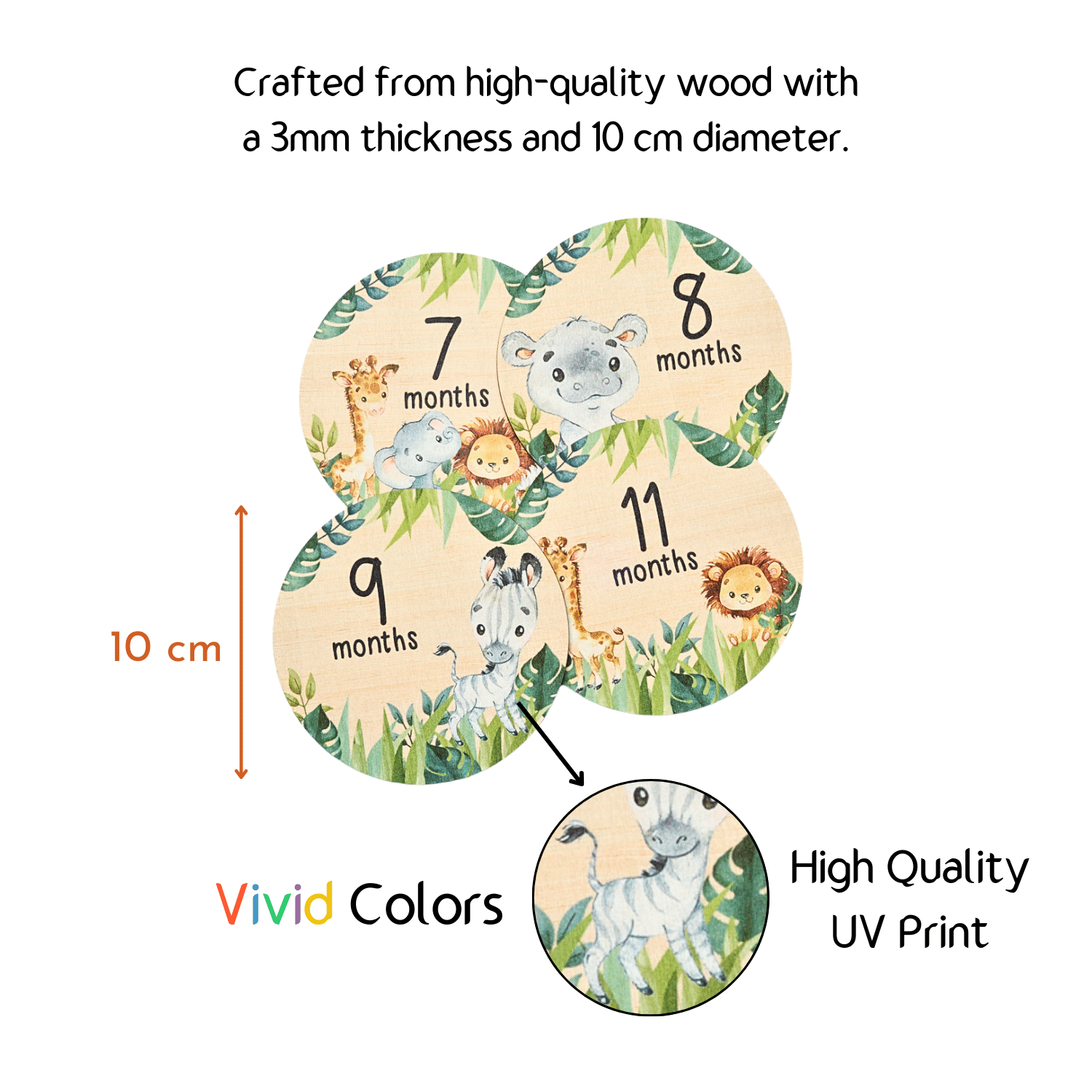 Baby Milestone Discs Set - Wild Safari