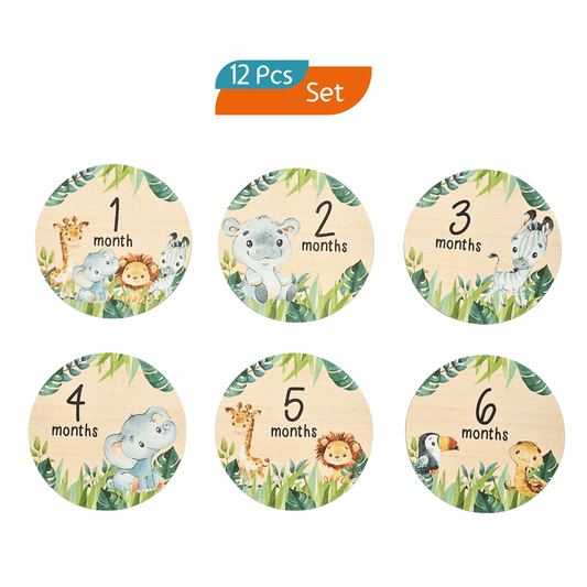 Baby Milestone Discs Set - Wild Safari