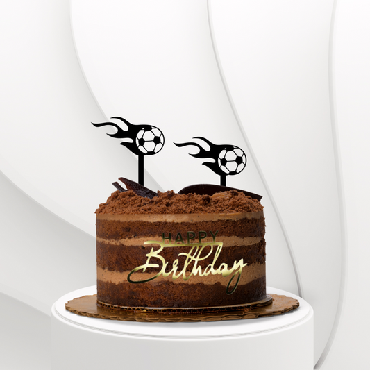 Football/Footy/Soccer Theme Cake Toppers - 2Pcs